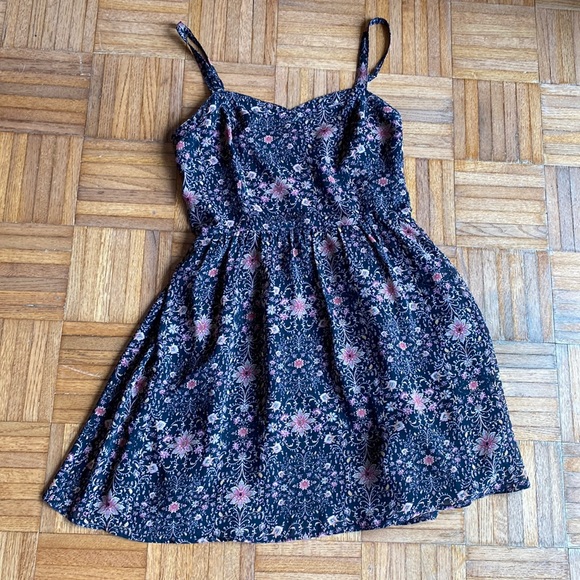 Garage floral mini A line dress - Picture 1 of 4